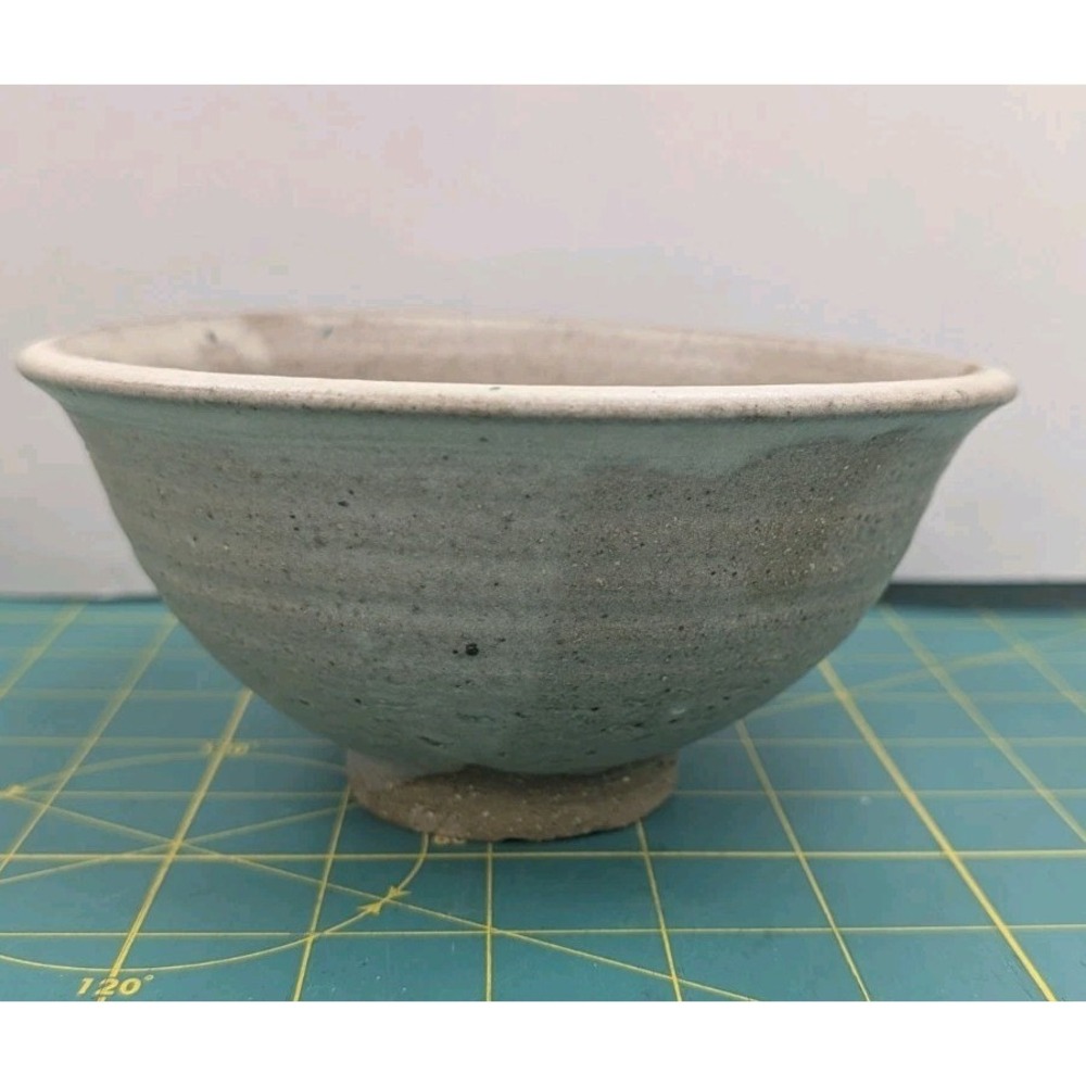 Pottery Bowl Shades of Beige 3.5" Height 6" Diameter Art Handcrafted 1990's